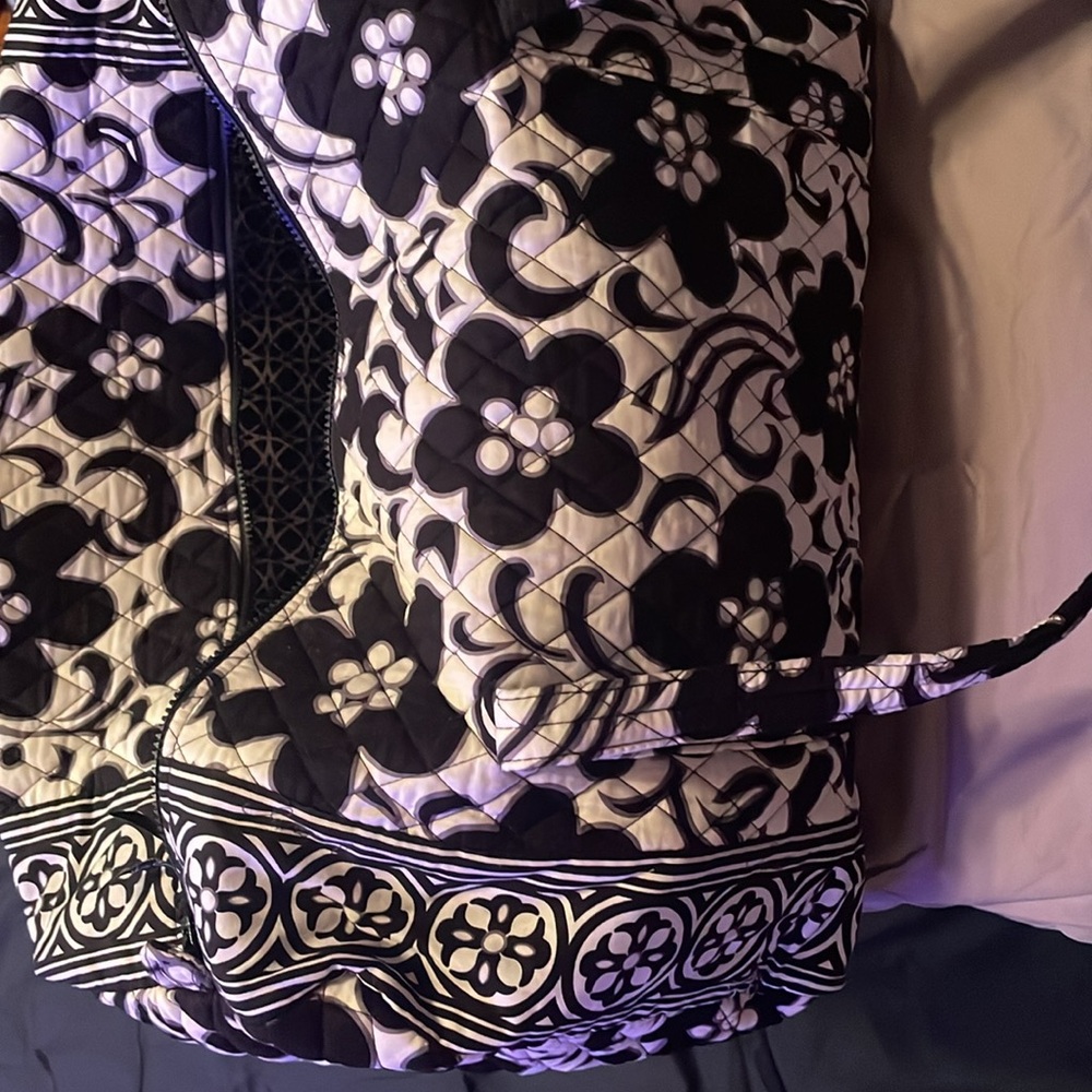 Vera Bradley black/white large duffel